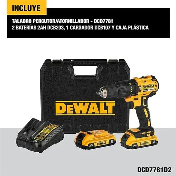 Combo Taladro DeWalt + 2 Baterias + Set de Herramientas 28 Pcs + REGALO SOLO POR HOY: Set de Brocas 7 Pcs de Titanio