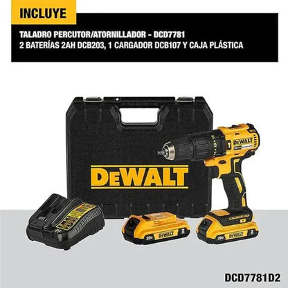 Combo Taladro DeWalt + 2 Baterias + Set de Herramientas 28 Pcs + REGALO SOLO POR HOY: Set de Brocas 7 Pcs de Titanio