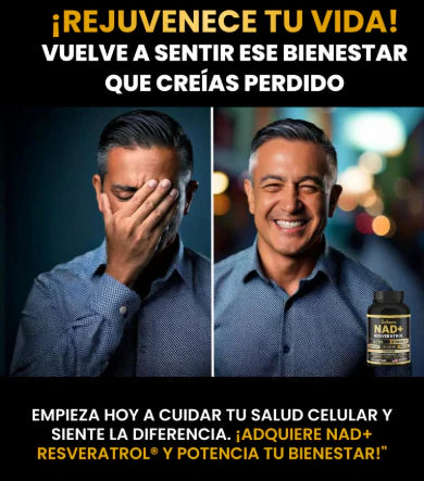 NAD + RESVERATROL - Suplemento Potenciador & Rejuvenecedor