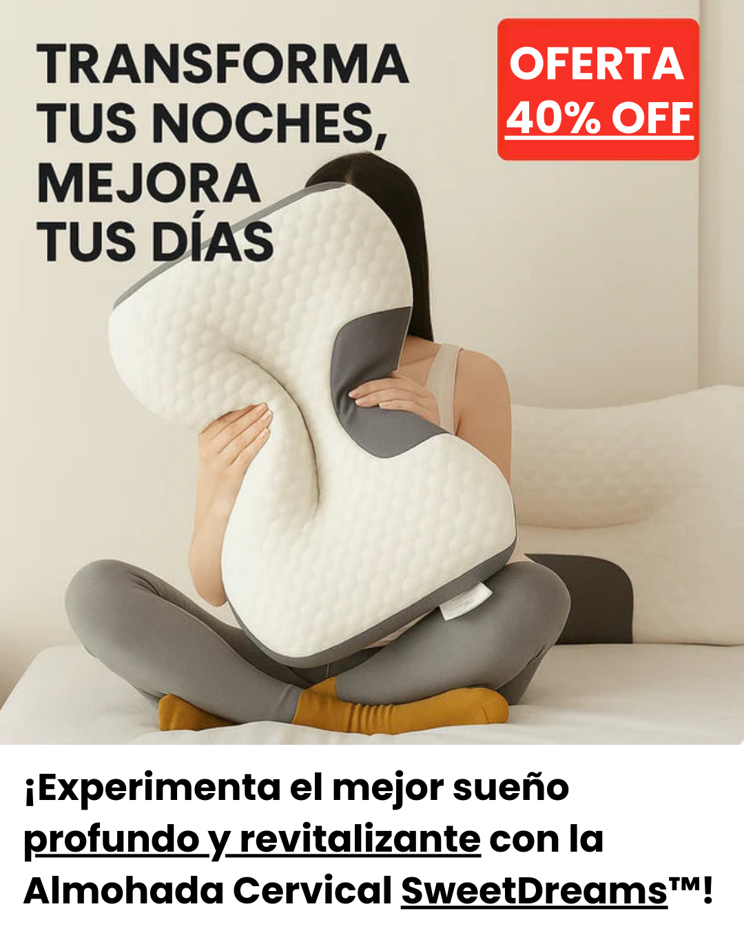 🌙 SweetDreams™ Almohada Cervical
