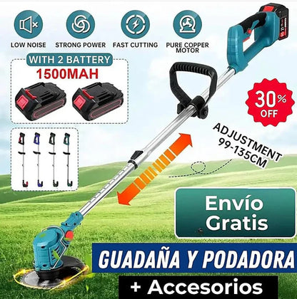 Guadaña Podadora de Cesped 2Baterias 48v