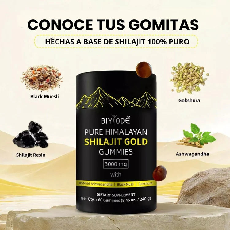 Gomitas de Shilajit GOLD  - (60 Gomitas)