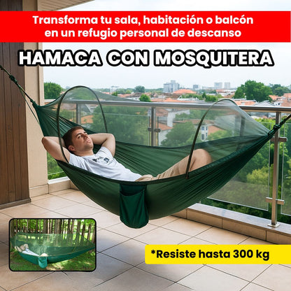 Hamaca Con Toldillo Mosquitero Plegable Portátil
