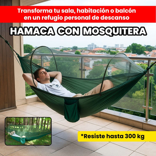 Hamaca Con Toldillo Mosquitero Plegable Portátil