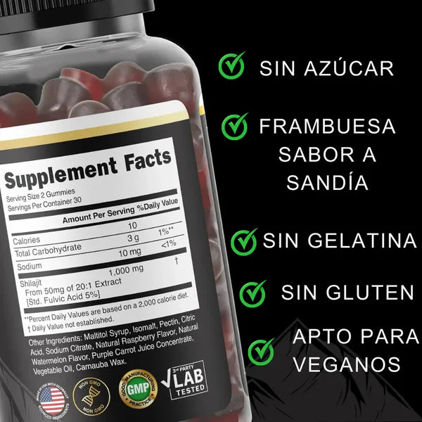 Gomitas de Shilajit x 180g  - (60 Gomitas)